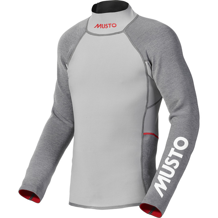 2023 Musto Mens Flexlite Vapour 1.0 Long Sleeve Wetsuit Top 82068 - Grey Marl